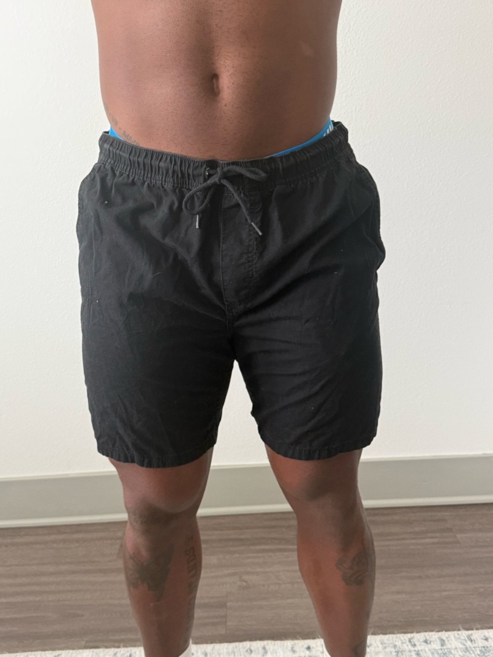 H&M Black Elastic Waist Shorts